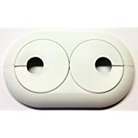 5Vitamine 75914800 - Accesorio para tubería externa (distancia entre los agujeros desde 35 hasta 58 mm)- color blanco